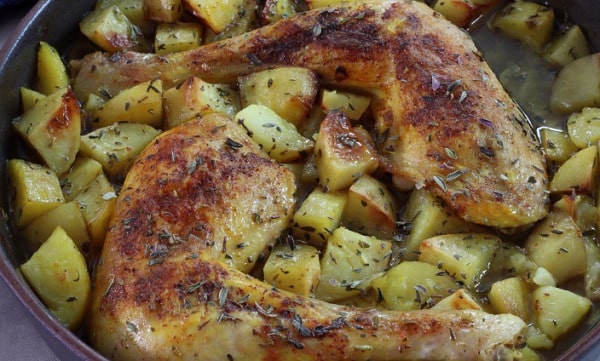 recette cuisse de poulet au four avec pomme de terre 4